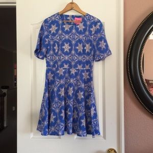 Blue print dress
